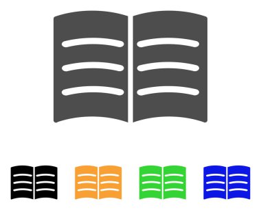 Açık kitap düz simgesi