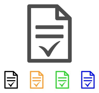 Sözleşme belge düz simgesi