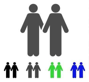 Yetişkin arkadaş vektör simgesi