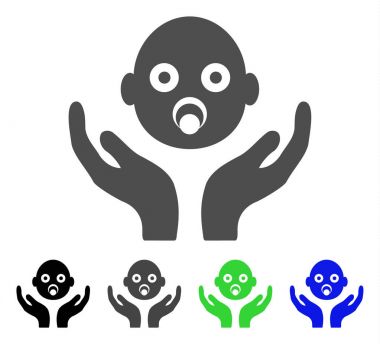 Bebek Bakım el vektör simgesi