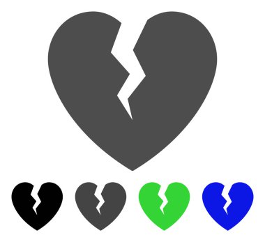 kırık kalp vektör simgesi