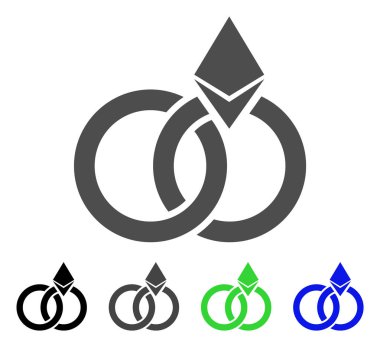 Ethereum alyans vektör simgesi