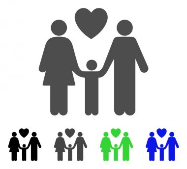 Aile sevgisi vektör simgesi