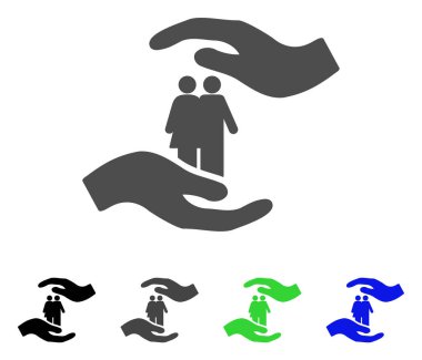 İnsanlar ellerini vektör simge bakım