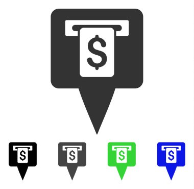 Para harita işaretçi vektör simgesi