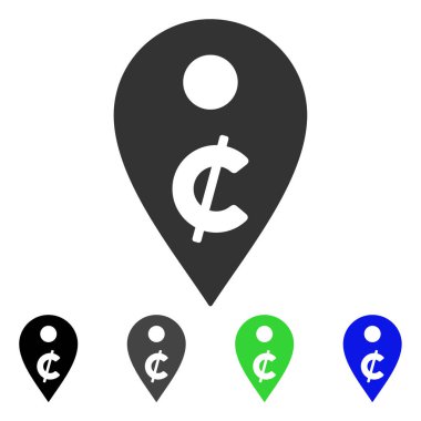 Yüzde harita işaretleyici vektör simgesi