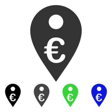 Avrupa harita işaretleyici vektör simgesi