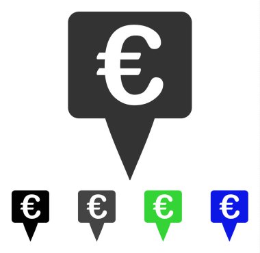 Avrupa harita işaretçi vektör simgesi