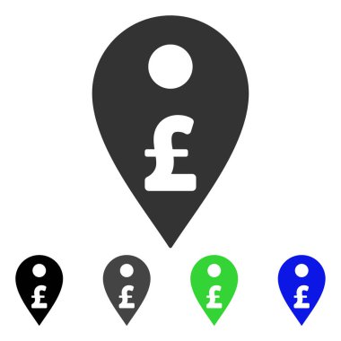 Lirası harita işaretleyici vektör simgesi