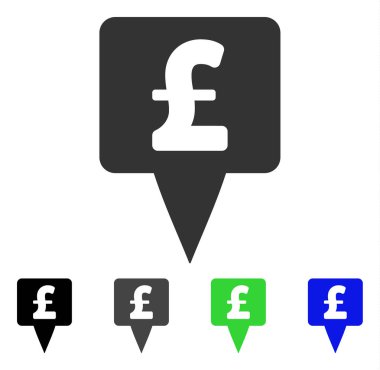 Lirası harita işaretçi vektör simgesi