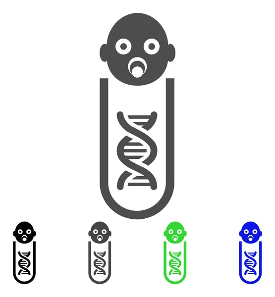 Baby Genetic Analysis Vector Icon — Stock Vector