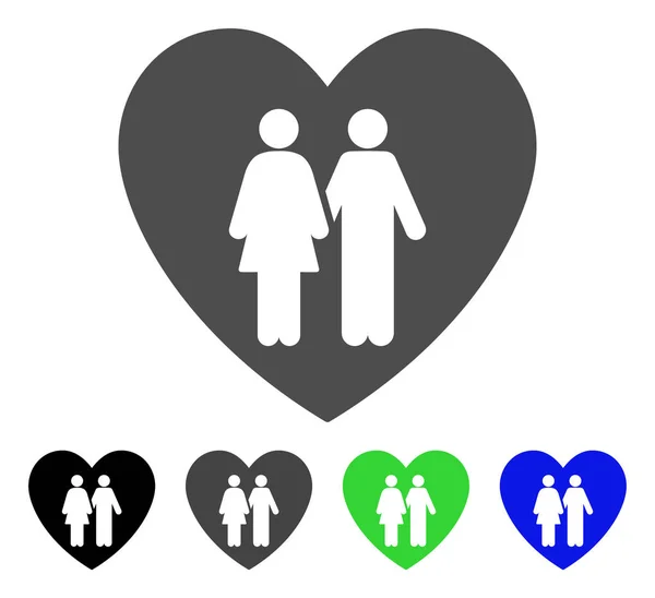 Family Love hart Vector Icon — Stockvector