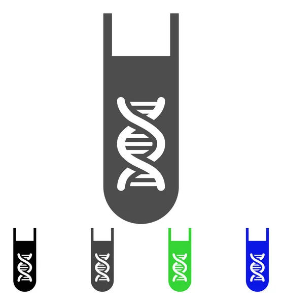 Genetic Analysis Test-Tube Vector Icon — Stock Vector