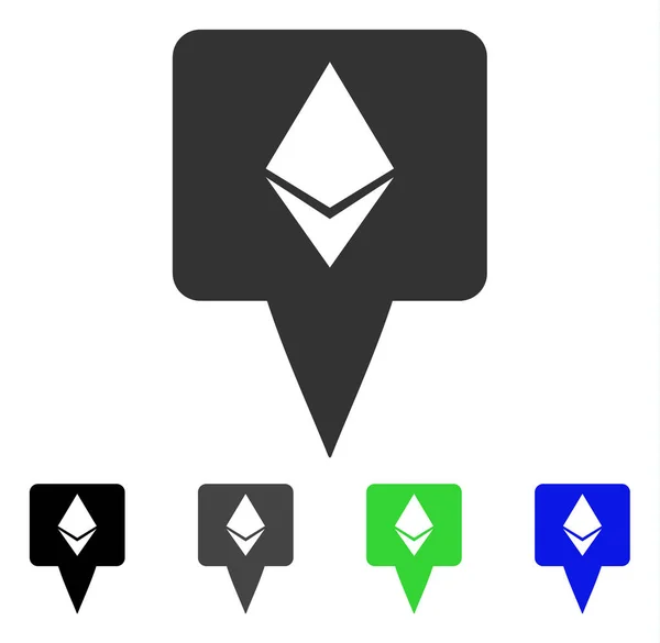 Ethereum-Kartenzeiger-Vektor-Symbol — Stockvektor