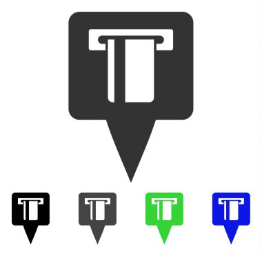 ATM makine harita işaretçi vektör simgesi