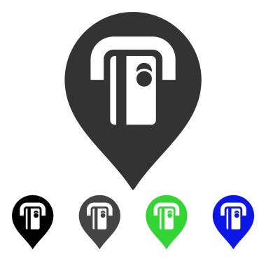 ATM makine işaretçi vektör simgesi