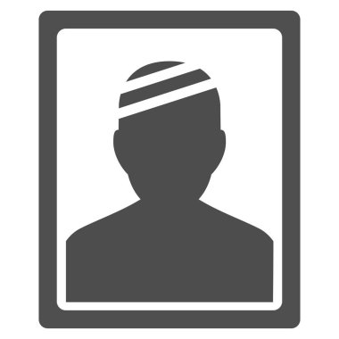 Hasta fotoğraf düz simgesi