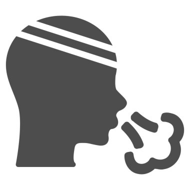 Hasta hapşırma düz simgesi