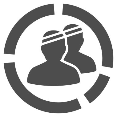 Hastalar diyagramı düz simgesi