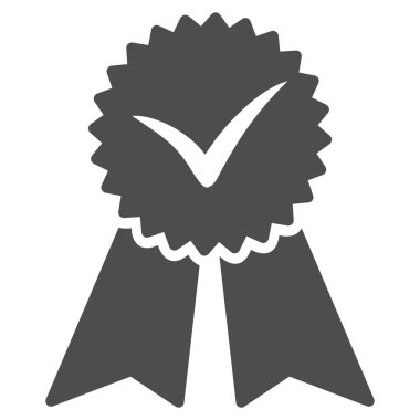 Kalite mühür düz simgesi