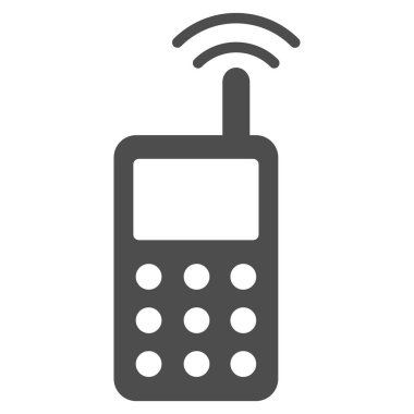 Radyo verici sinyali düz simgesi