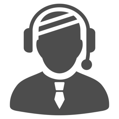 Hasta dağıtıcı düz simgesi