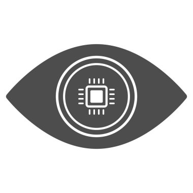 Akıllı vizyon göz düz simgesini