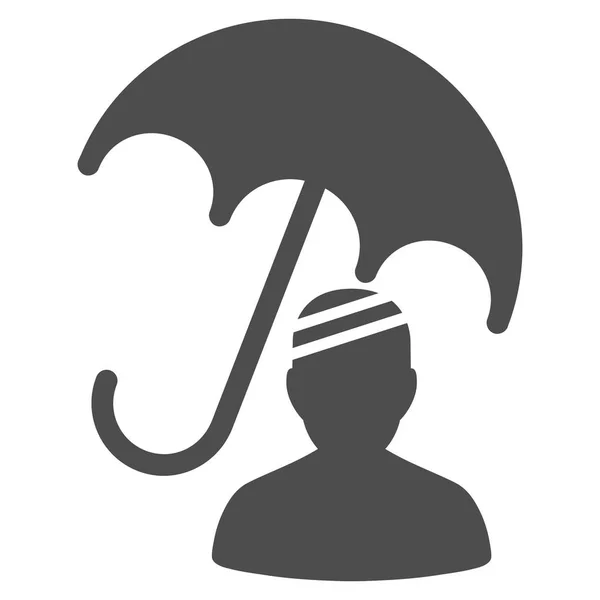 Patient Umbrella Protection Flat Icon — Stock Vector