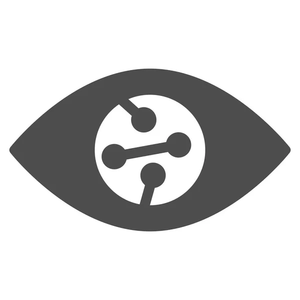 Plochý ikona inteligentní kontaktní čočky — Stockový vektor