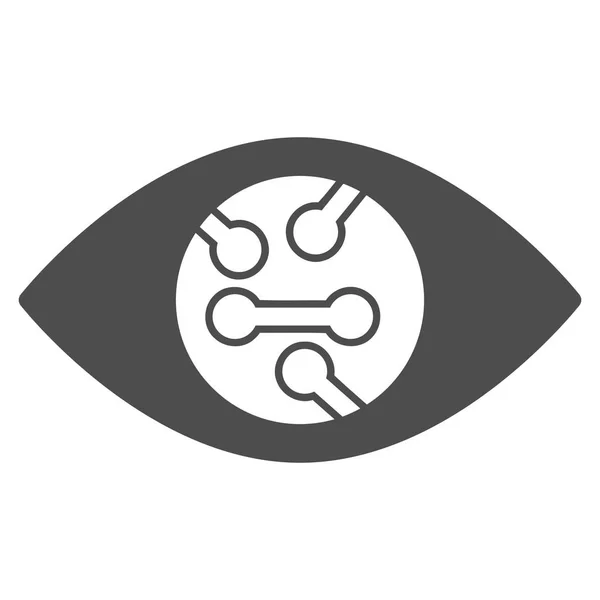 Ícone plano inteligente da lente dos olhos —  Vetores de Stock