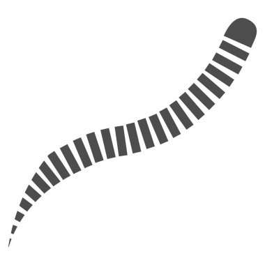 Halkalı solucan düz simgesi