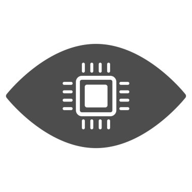 Yapay görme düz simgesi