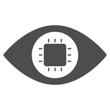 Biyonik göz devre düz simgesini