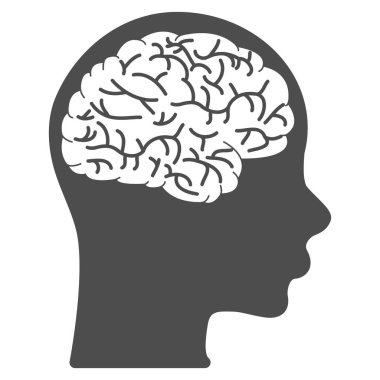 Beyin düz simgesi