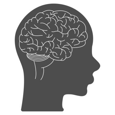 Beyin düz simgesi