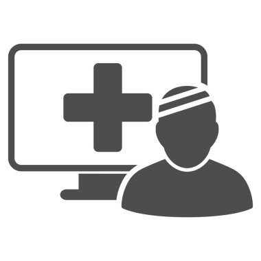 Bilgisayar hasta düz kutsal kişilerin resmi