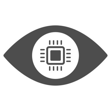 Elektronik vizyon Lens düz simgesi