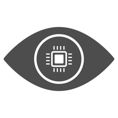 Elektronik vizyon düz simgesi