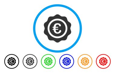 Avrupa kalite mühür vektör simge yuvarlak