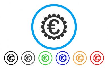 Avrupa kalite yuvarlak vektör simgesi