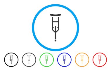 Koltuk değneği yuvarlak vektör simgesi