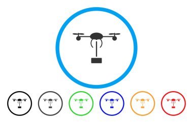 Helikopter sevk irsaliyesi yuvarlak vektör simgesi