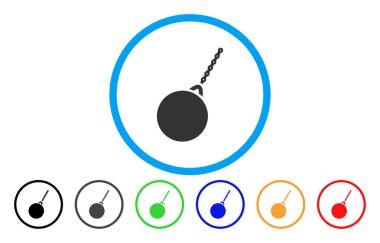 İmha çekiç yuvarlak vektör simgesi