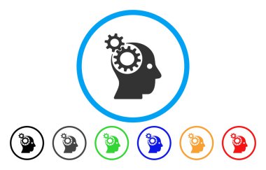 Baş vites vektör simge yuvarlak