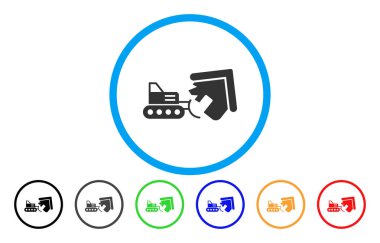 Ev yıkım yuvarlak vektör simgesi