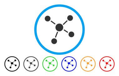 Linkler yuvarlak vektör simgesi