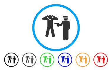 Tutuklama yuvarlak vektör simgesi