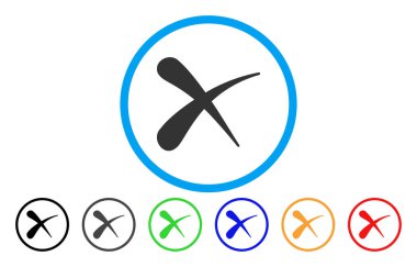 Yuvarlak vektör simge silmek