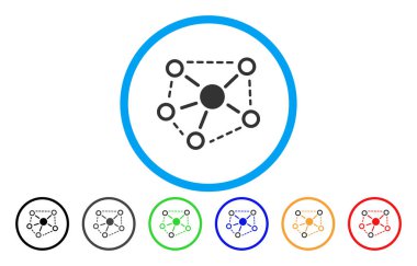 Molekül Linkler yuvarlak vektör simgesi
