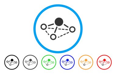 Molekül yuvarlak vektör simgesi